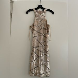 Parker dress gold sequin